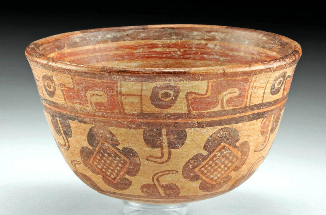 Maya Ulua Valley Polychrome Bowl w/ Vegetal Motifs (1 of 4)