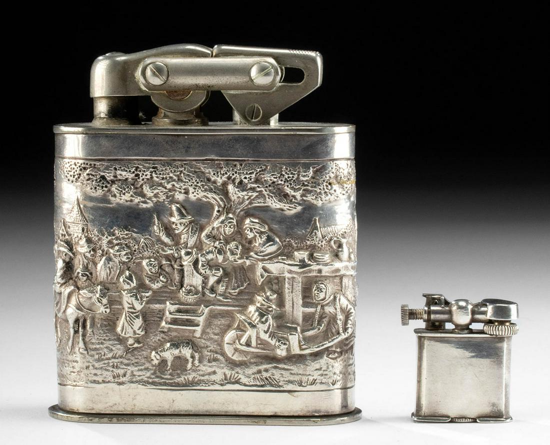 20th C. Mexican & Dutch Silver & Plated Lighters (2) Barnebys