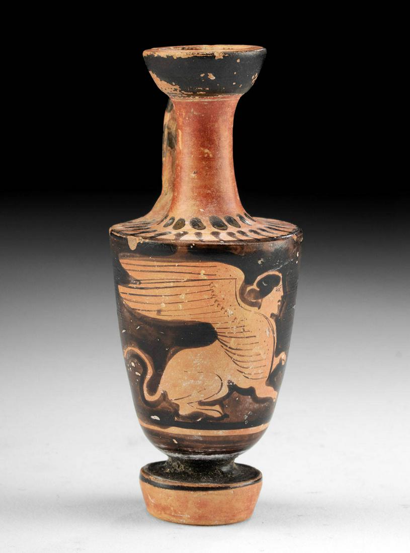 Rare Miniature Greek Attic Lekythos w/ Sphinx (1 of 5)
