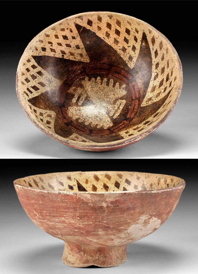 Narino Pottery Footed Bowl w/ Bird & Sun Motifs (1 of 6)