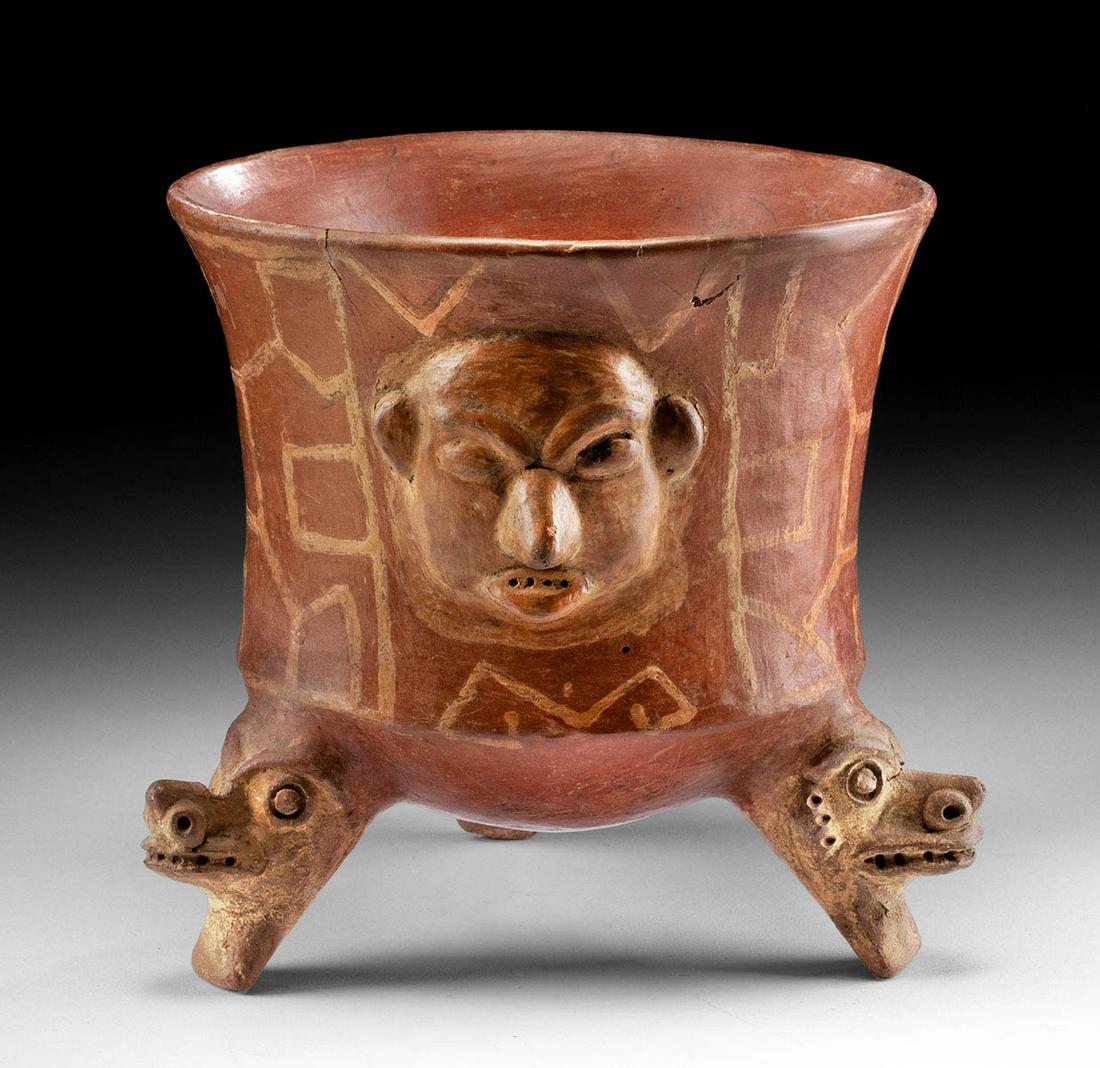 Rare / Large Nicoya Pottery Tripod - Maya Influence (1 of 4)