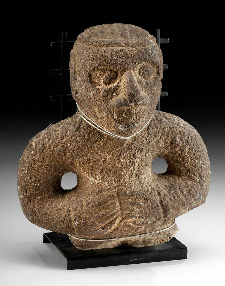 Costa Rican Volcanic Stone Male Figure Torso (1 of 3)