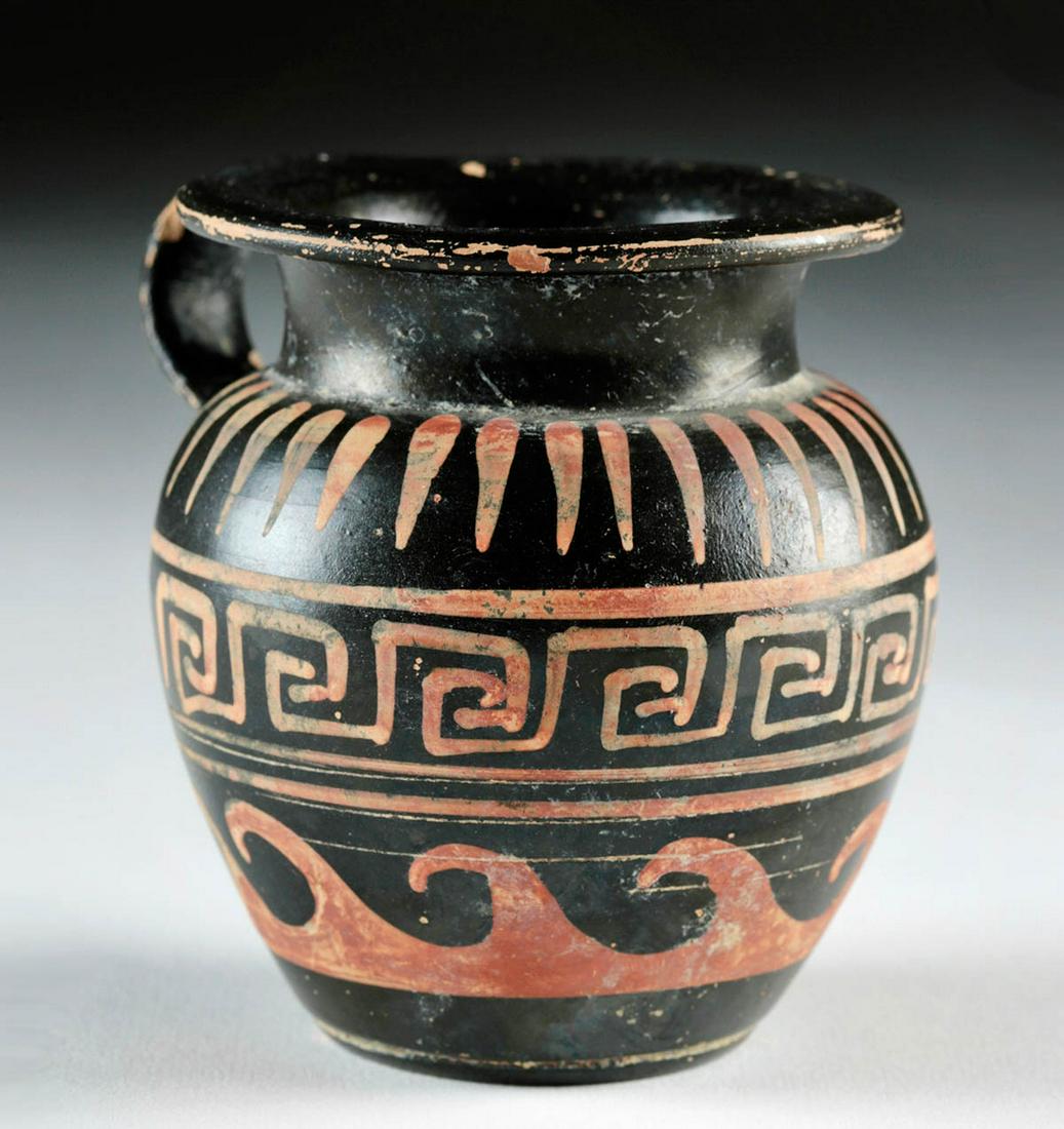 Beautiful Greek Pottery Xenon Ware Olpe (1 of 6)