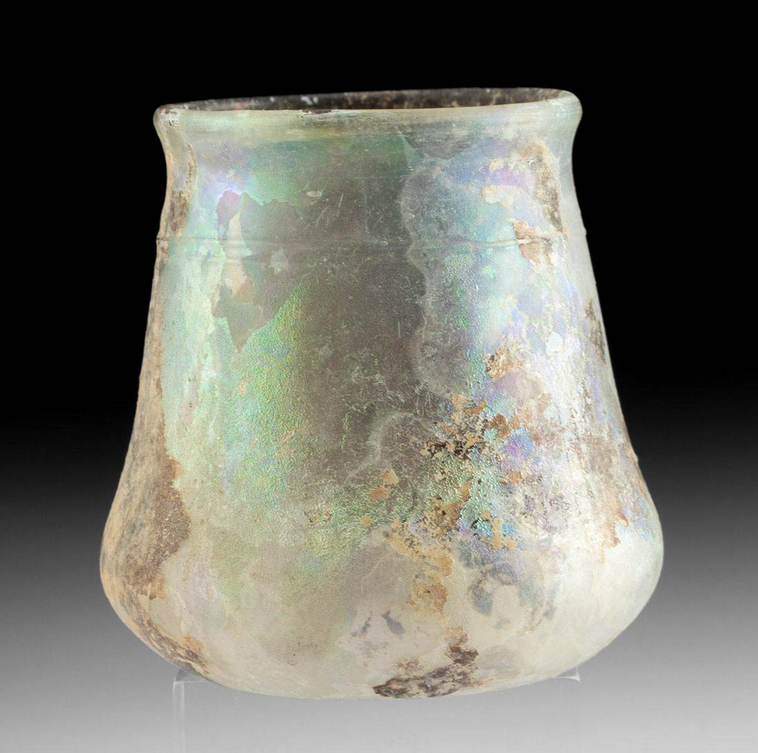 Roman Glass Cup - Gorgeous Iridescence (1 of 3)