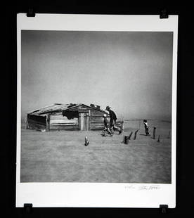 Signed Arthur Rothstein Photo - Dust Storm (1936): Arthur Rothstein (American, 1915-1985). "Dust Storm, Cimarron County, Oklahoma" gelatin silver print, 1936 printed 1981, edition 252/300. An iconic photograph by Arthur Rothstein that he shot for the