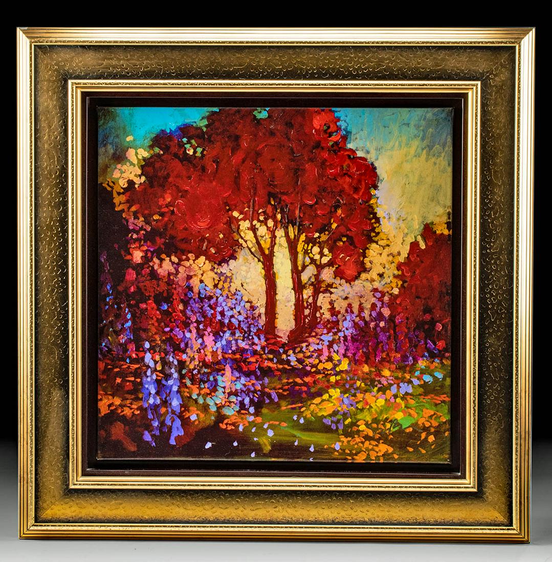 Simon Bull " Jan's Garden" Mixed Media on Canvas (2013) (1 of 3)