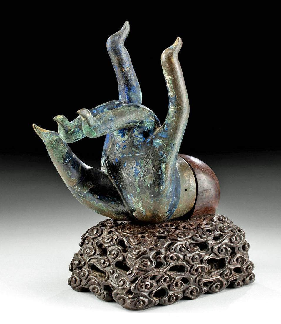 19th C. Tibetan Brass Varapani Hand w/ Mudra Gesture (1 of 4)