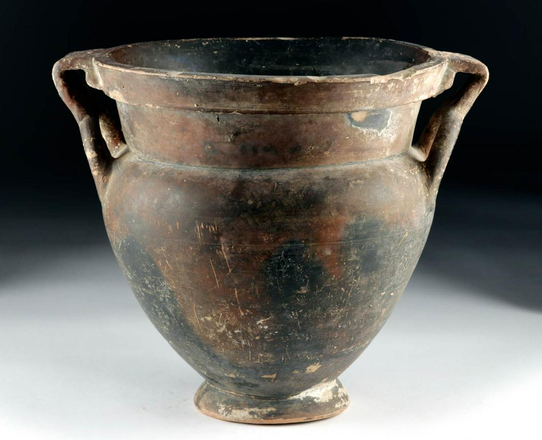 Greek Apulian Blackware Column Krater (1 of 6)