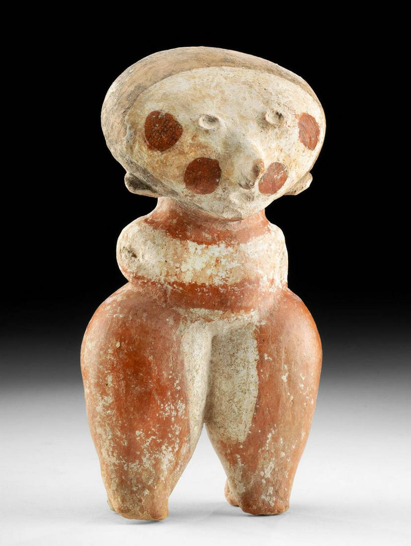 Nayarit Chinesco Pottery Standing Figural Rattle (1 of 3)