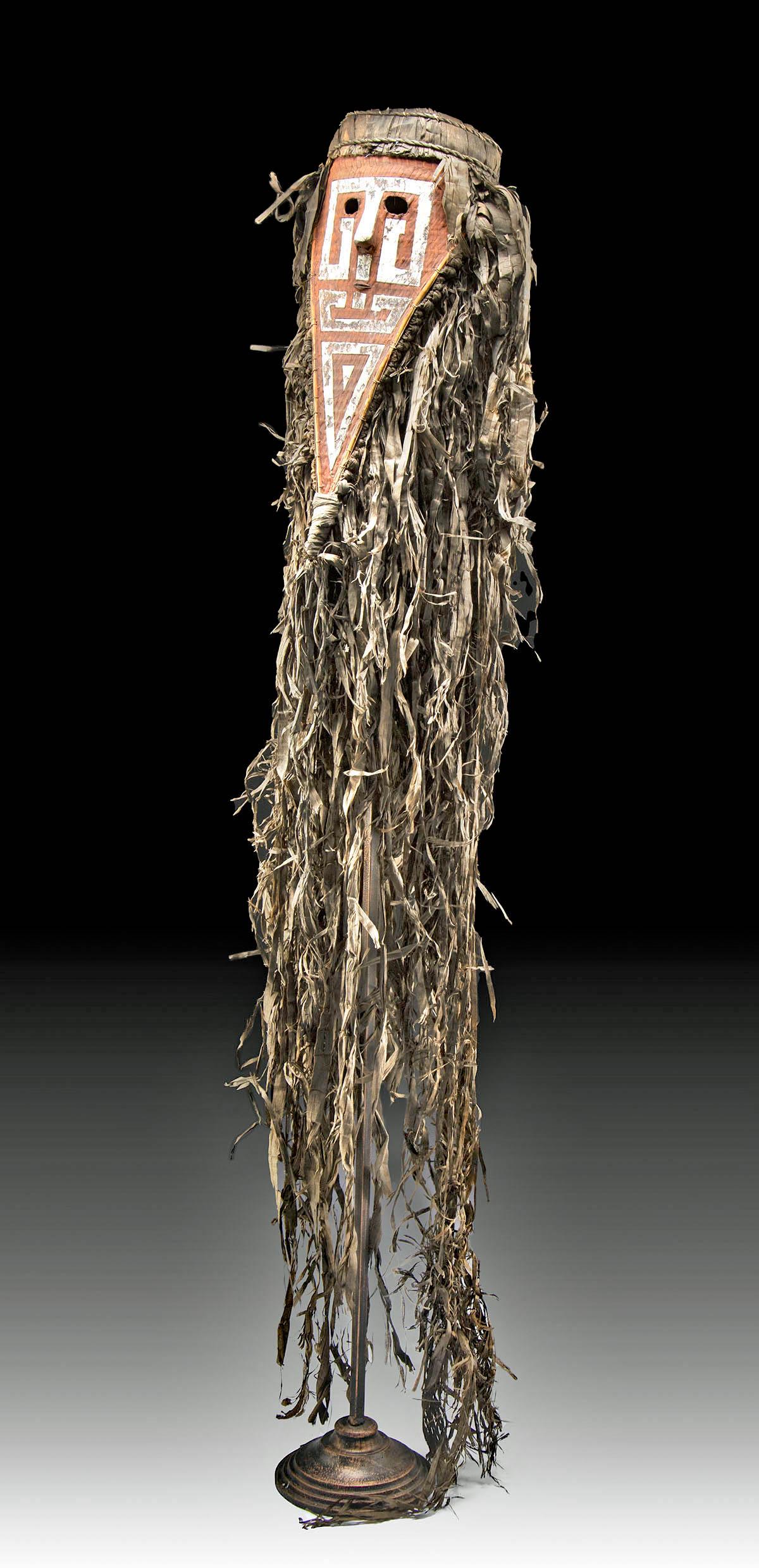 Early 20th C. Amazonian Wayana Vegetal Fiber Tamok Mask: **Originally Listed At $650** South America, Brazil, Wayana / Aparai peoples, ca. early 20th century CE. This is a fascinating woven vegetal mask known as a Tamok uputpe, literally meaning "head of Ta