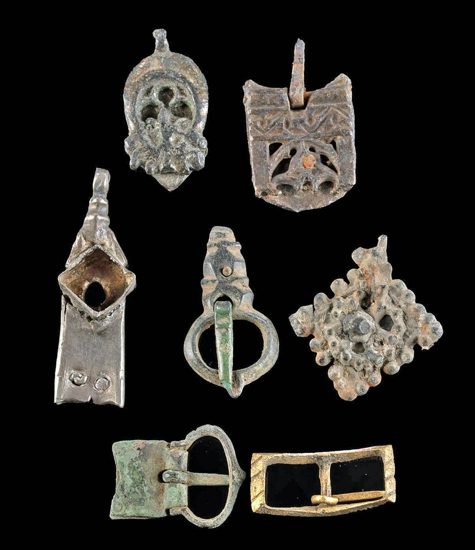 7 Roman & Medieval European Bronze & Silver Artifacts (1 of 2)