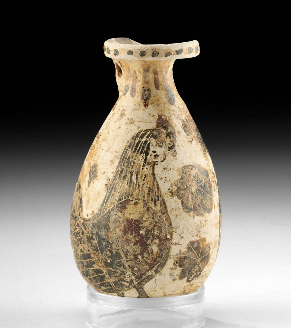 Corinthian Polychrome Aryballos w/ Roosters (1 of 5)