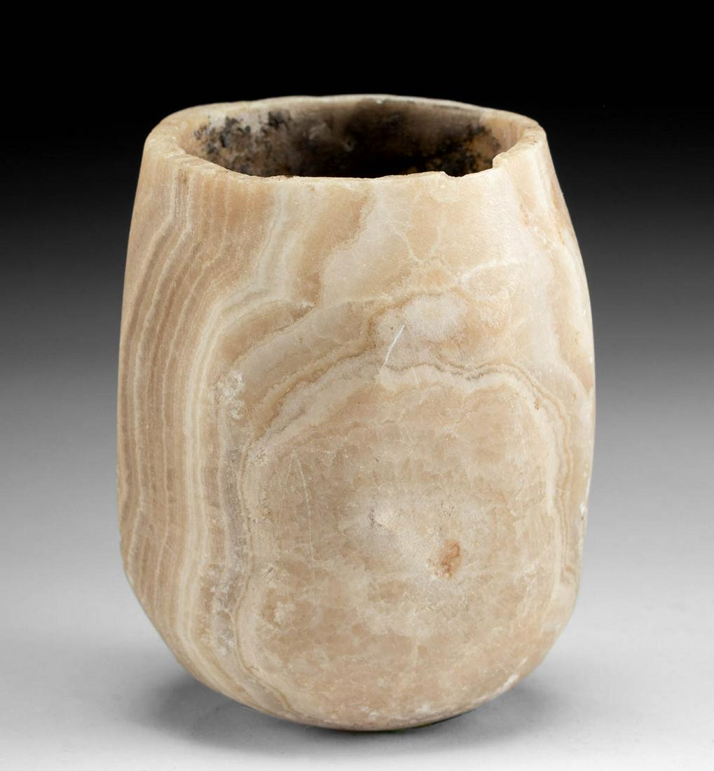 Bactrian Alabaster Faceted Offering Jar (1 of 4)