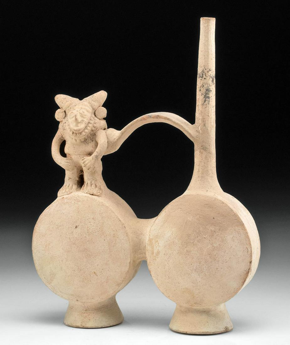 Chancay Whistling Vessel w/ Figure, ex-Museum (1 of 4)