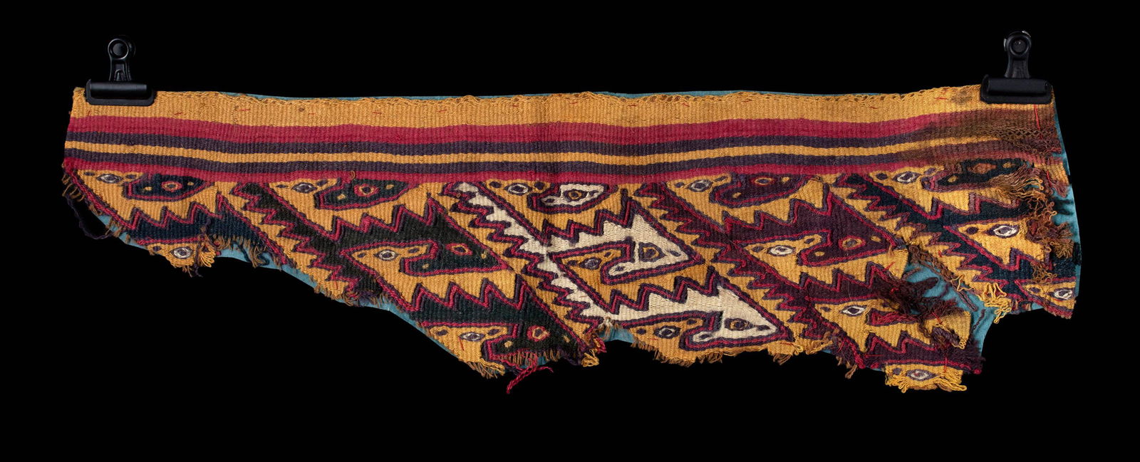 Vibrant Chancay Textile Fragment Abstract Zoomorphs (1 of 2)