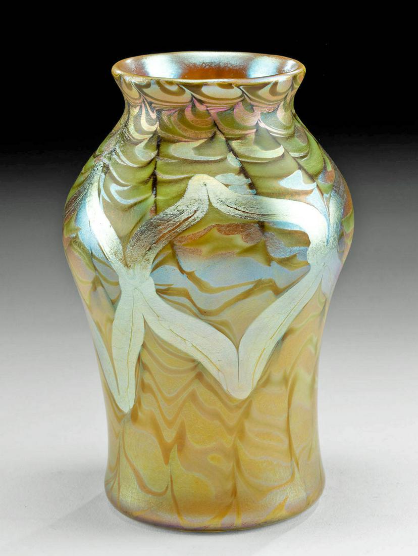 Gorgeous 1920s Tiffany Favrile Glass Vase (1 of 4)
