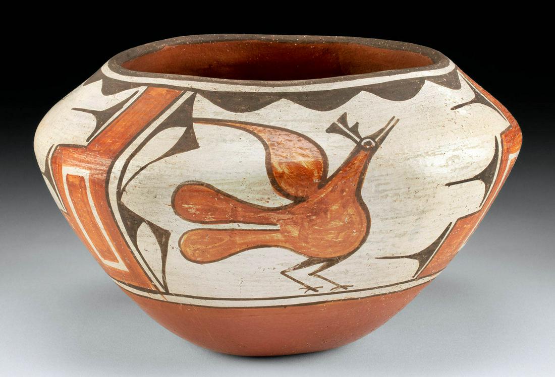 Early 20th C. Native American Zia Pueblo Polychrome Jar (1 of 5)