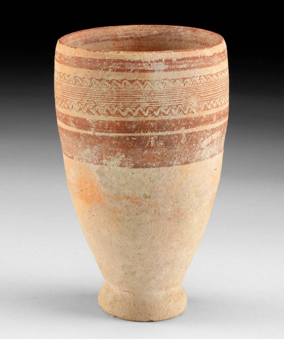 Near Eastern Tepe Sialk Bichrome Footed Vessel (1 of 4)
