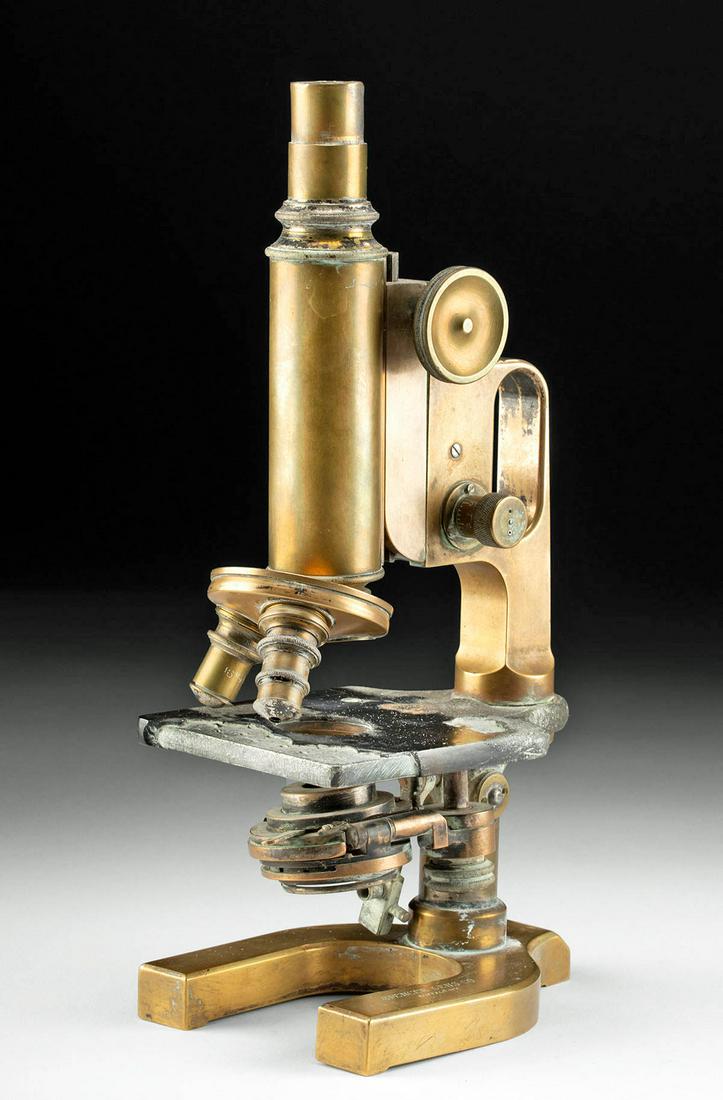 19th C. USA Brass Microscope by Spencer Lens Co (1 of 4)