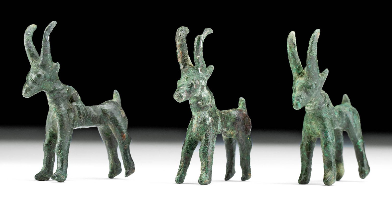 Group of 3 Luristan Cast Bronze Ibex (1 of 4)