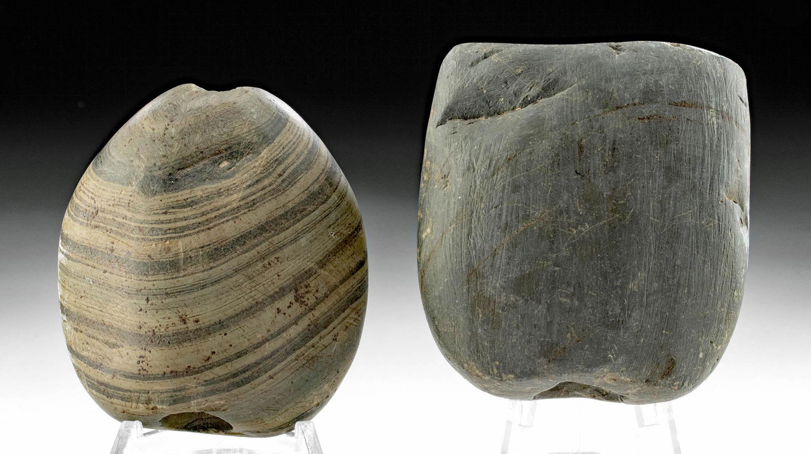 2 Native American Eastern Woodlands Bannerstones (1 of 2)