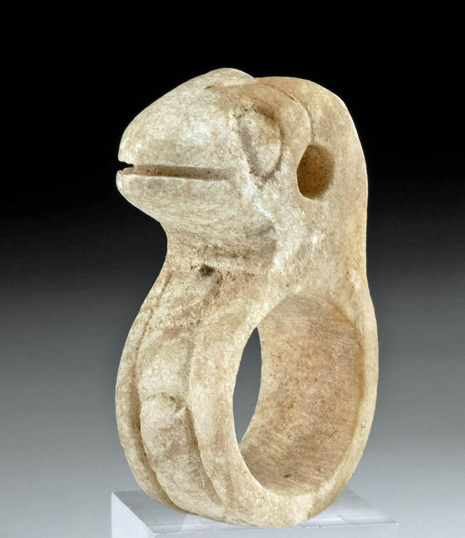 Ancient Mesopotamian Stone Pendant Ring Ram's Head (1 of 3)