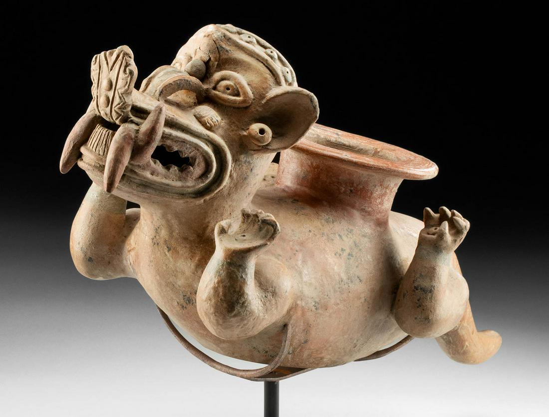 Exceptional / Rare Jamacoaque Zoomorphic Vessel Jul 14, 2022