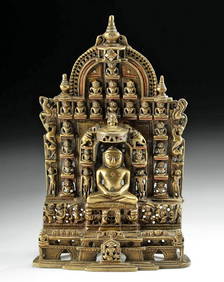 Old Indian Lacquer Pot From Rajasthan - 20 thC Old Indian Lacquer Pot From Rajasthan - 20 thC