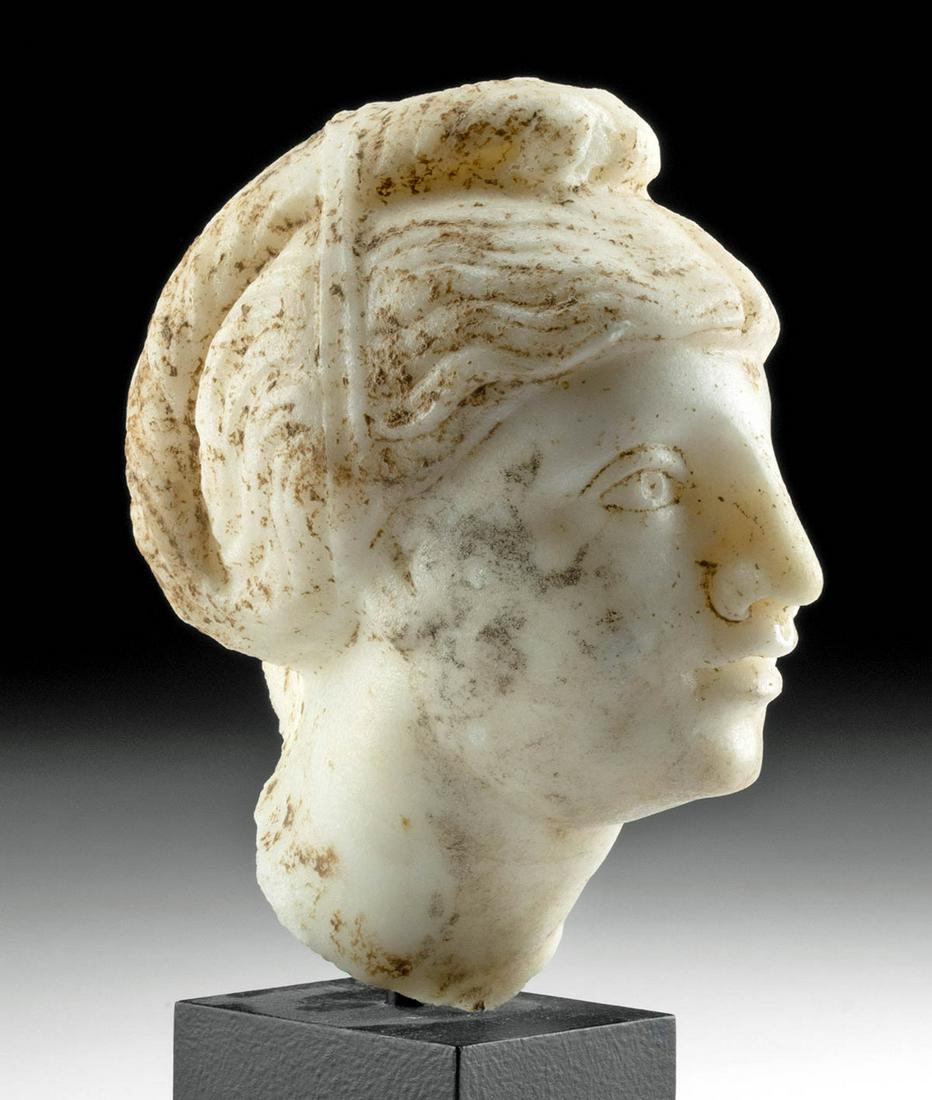 Roman Imperial Marble Head of a Goddess (1 of 5)