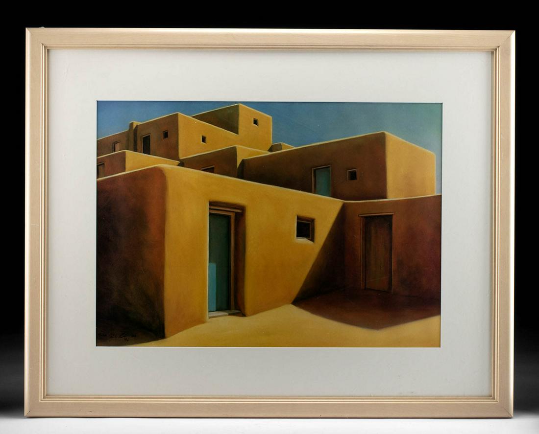Signed & Framed Bob Rohm Lithograph - Adobes (1996) (1 of 3)