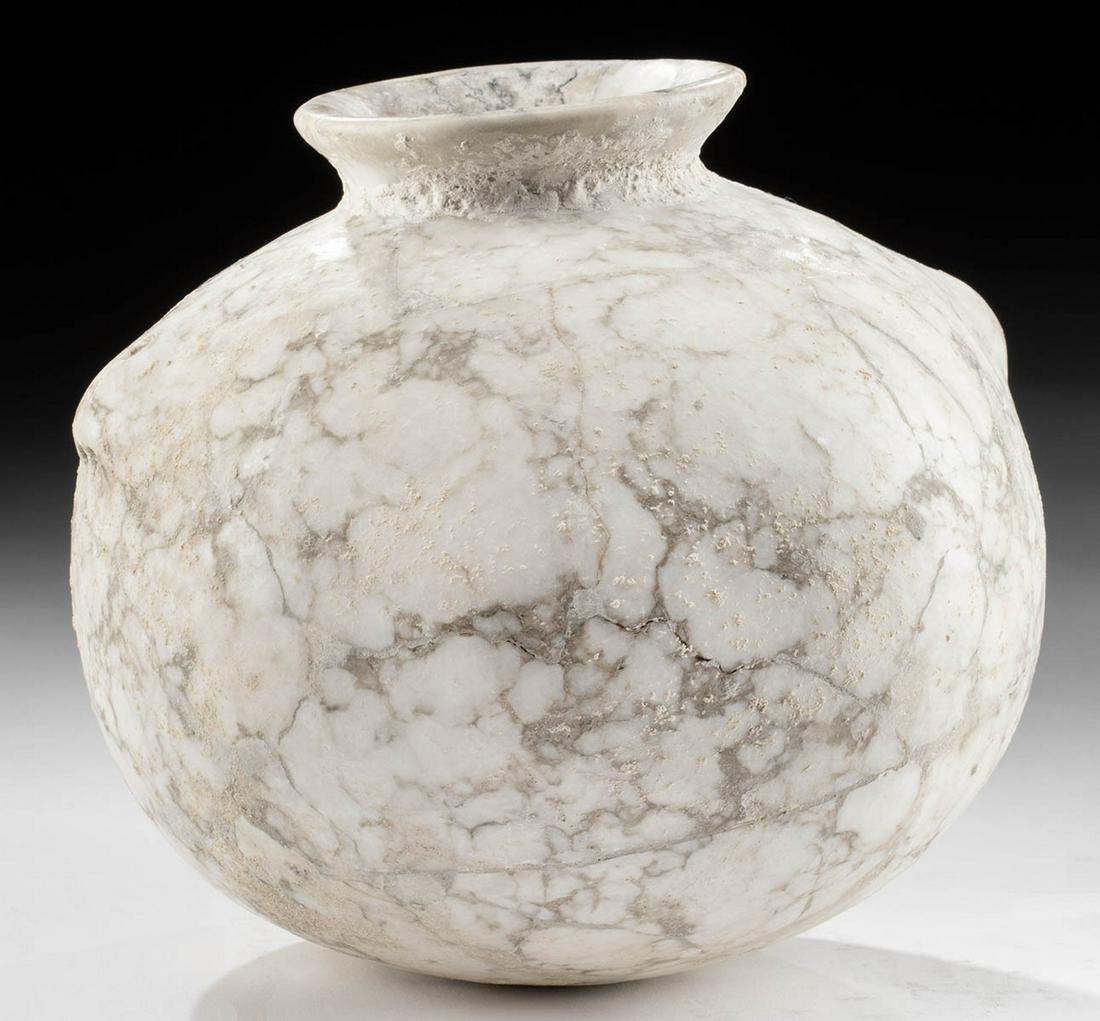 Gorgeous Egyptian Late Dynastic Alabaster Jar (1 of 5)