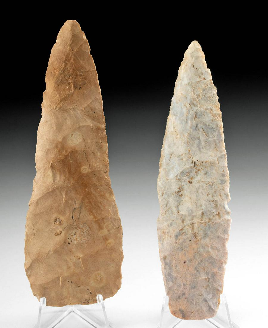 Large Native American Archaic Stone Spear Tips (1 of 3)