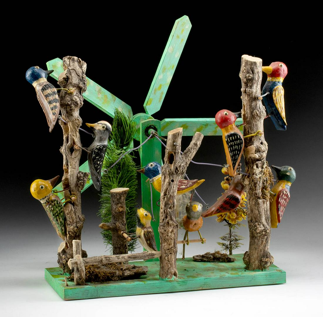 Signed John Bambic Whirligig - Woodpeckers (2000) (1 of 6)