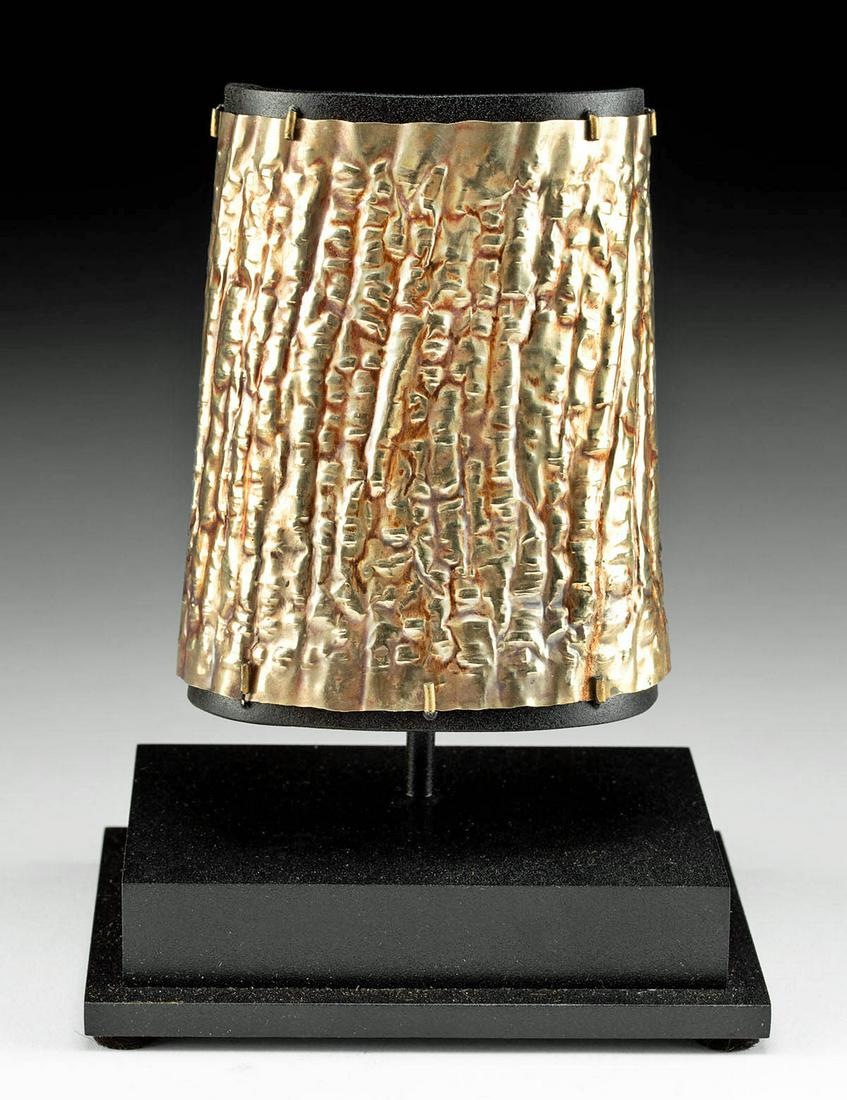 Pre-Columbian Paracas Gilded Silver Cuff Bracelet (1 of 4)