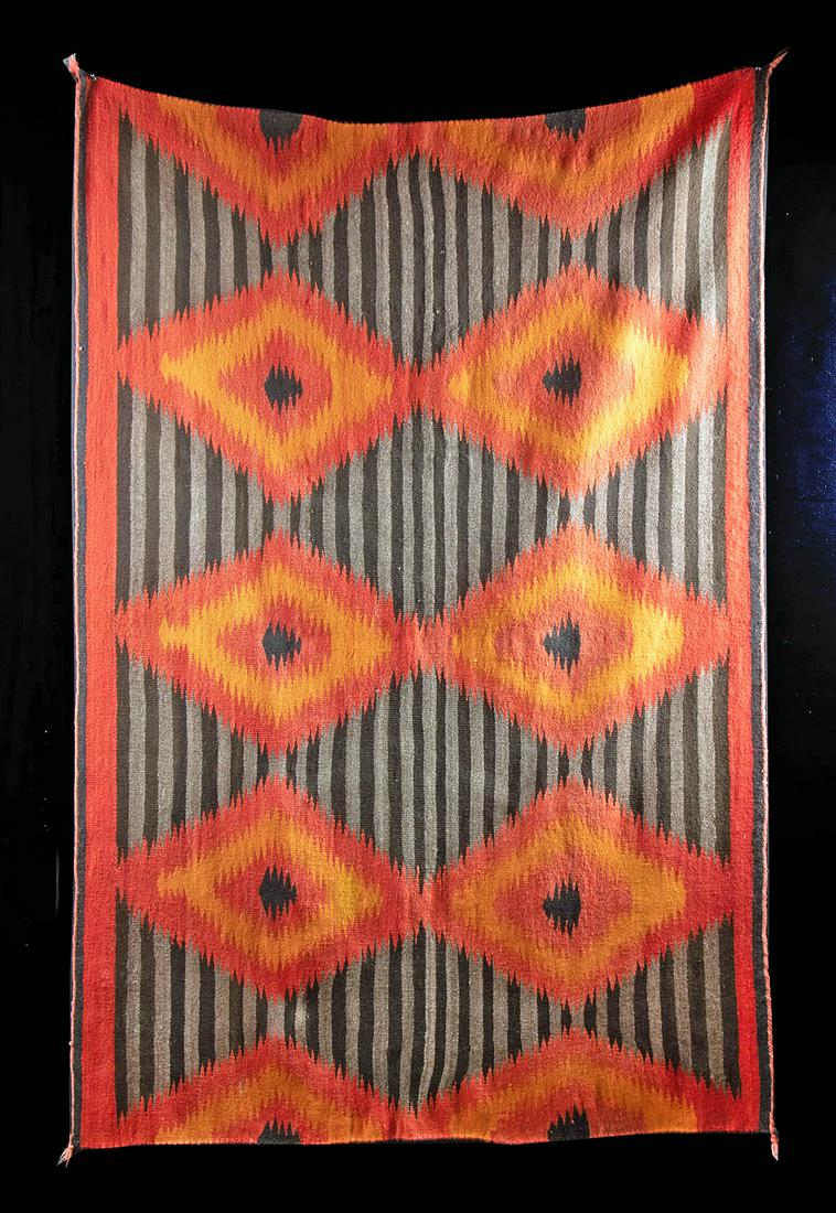 Native American Navajo Moki Eye Dazzler Woven Blanket (1 of 2)