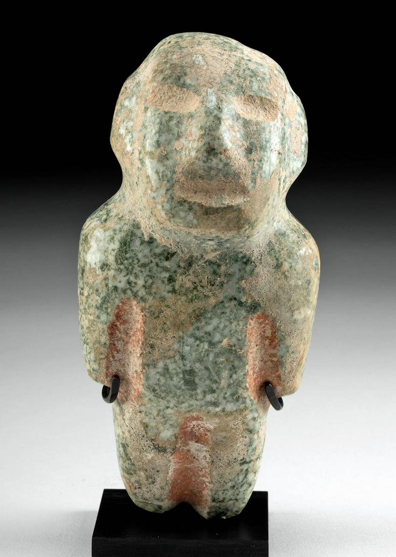 Guerrero Mezcala Omphacite Jade Axe God w/ Cinnabar (1 of 4)
