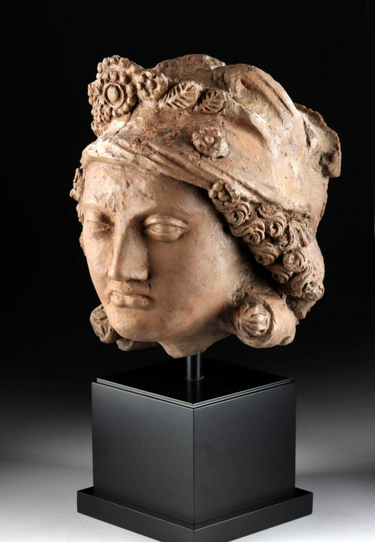 Rare Ancient Gandharan Stucco Head of a Prince (1 of 4)