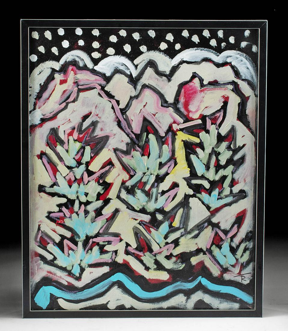 Tom Russell Painting "Early Snow on Rio Bravo" (2018) (1 of 3)