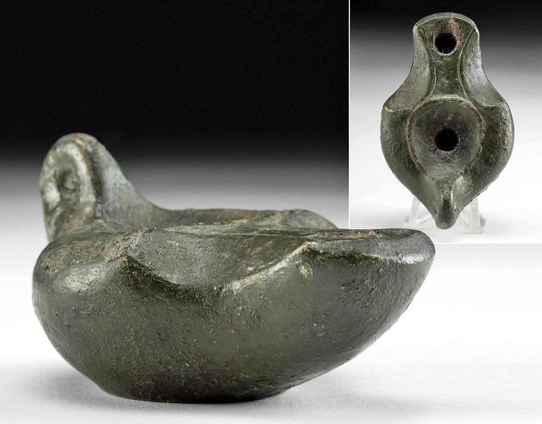 Choice Roman Brass Oil Lamp (1 of 4)