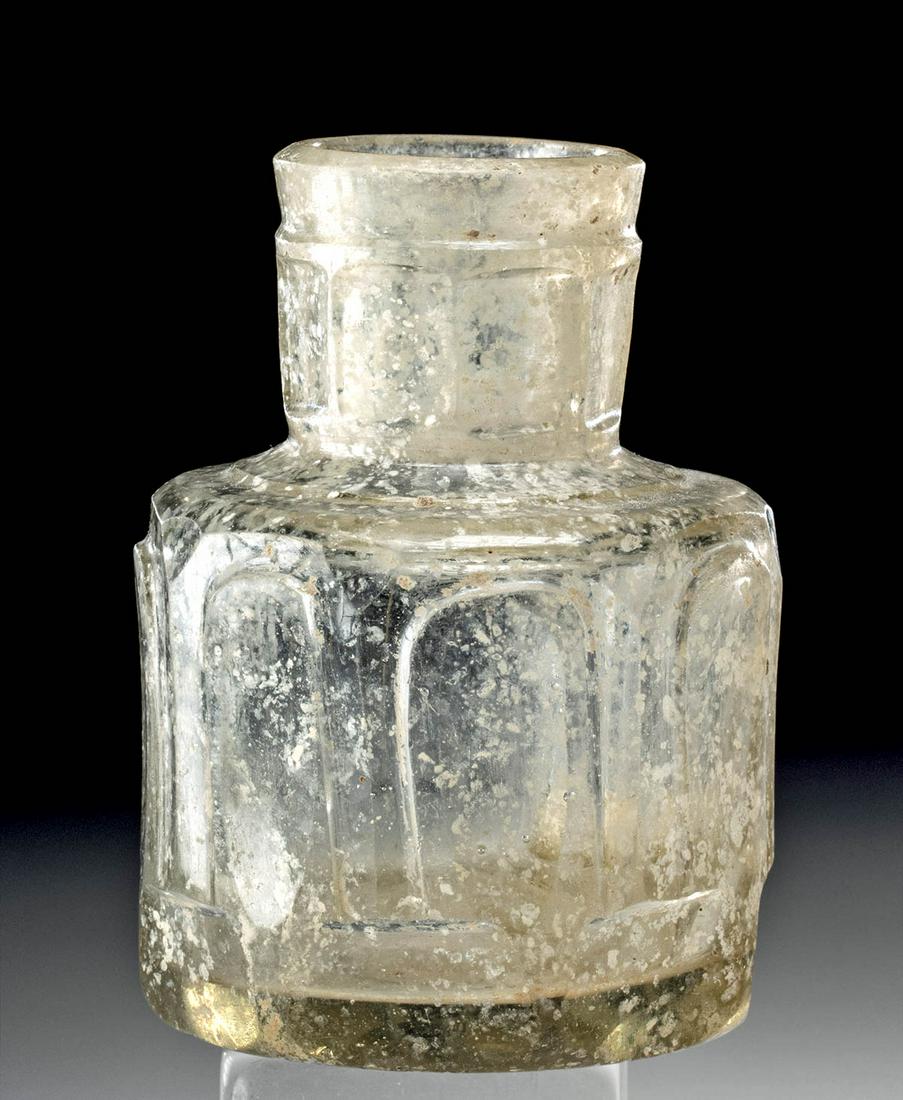 9th C. Islamic Glass Bottle Wheel-Cut Designs (1 of 6)