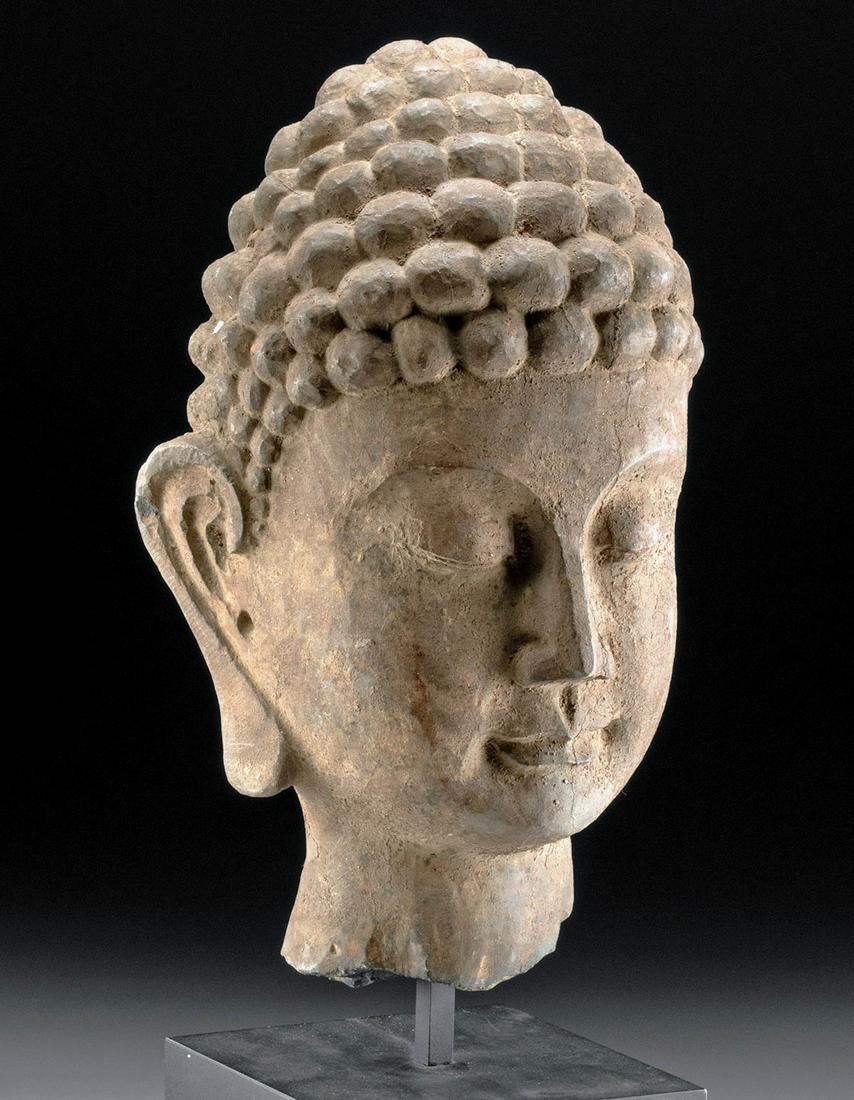 Chinese Song Dynasty Stone Head of Buddha (1 of 4)