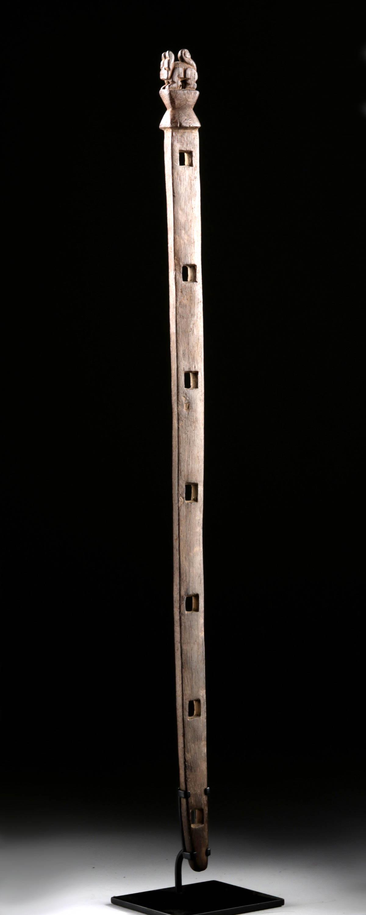 Chimu Wood Royal Litter Post - Jaguar Finial (1 of 5)