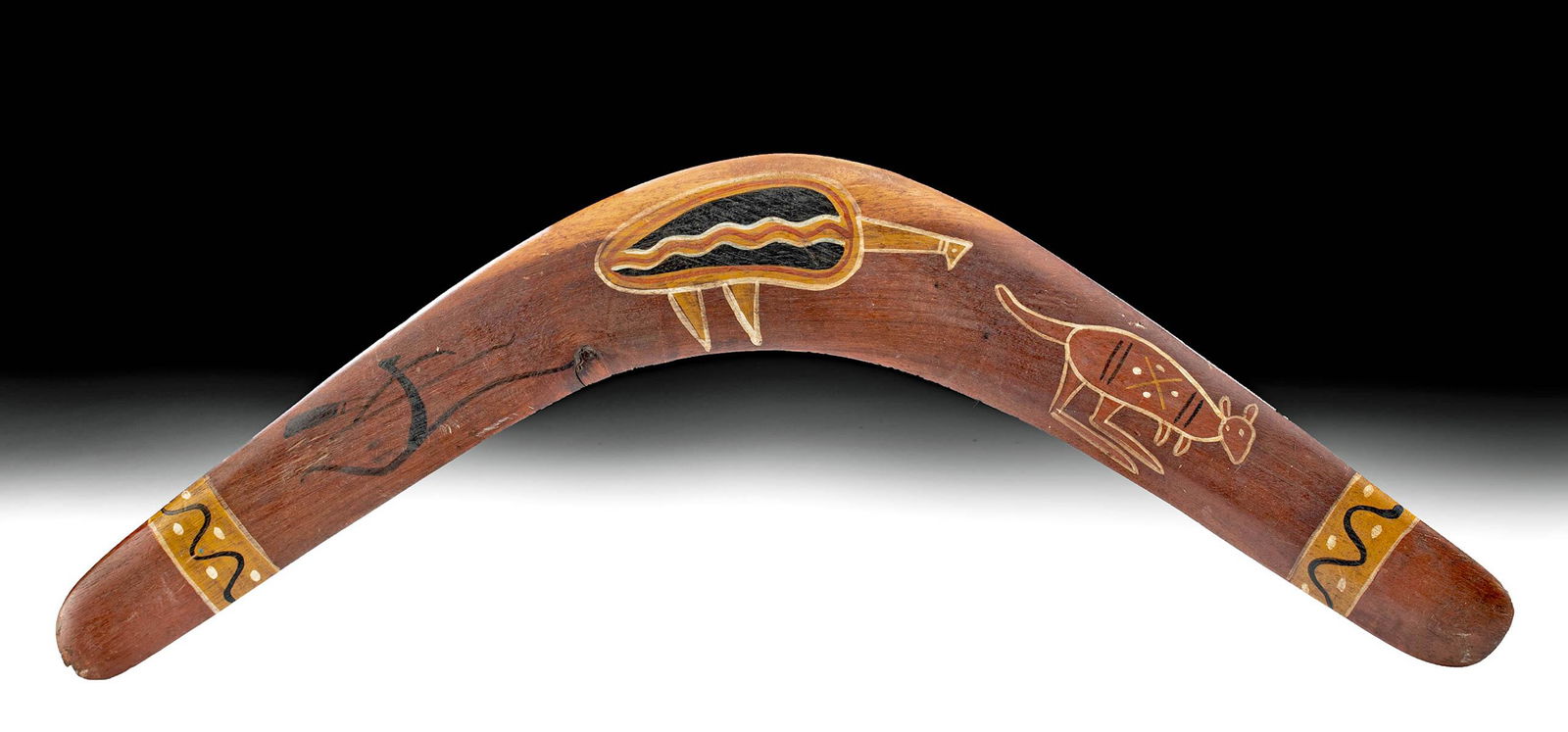 20th C. Australian Wood Boomerang Emu / Avian (1 of 3)
