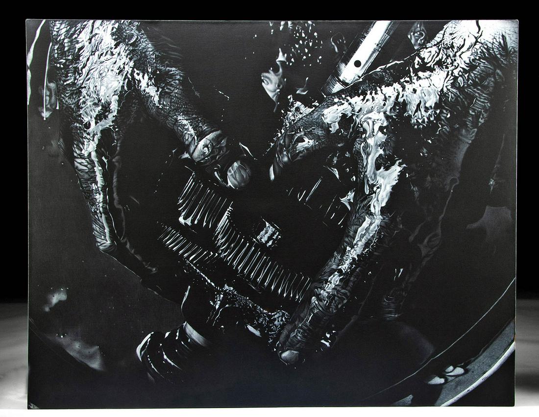 Denham Clements Painting - "Mechanic #2" (1981) (1 of 4)