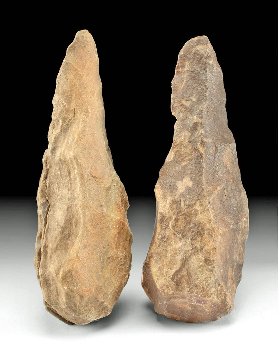 North African Paleolithic Acheulean Stone Hand Axes Sep 17, 2022