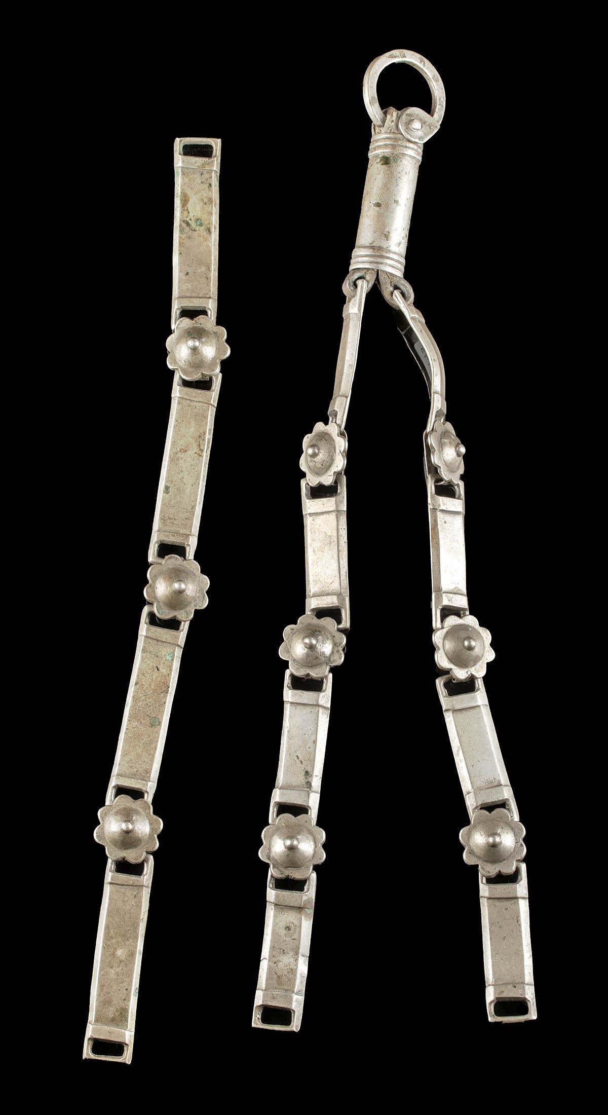19th C. South American Silver Bridle Segments (1 of 3)