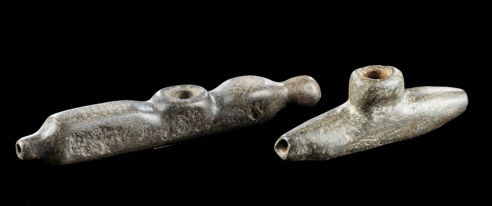 16th C. Chilean Mapuche Stone Smoking Pipes (1 of 2)