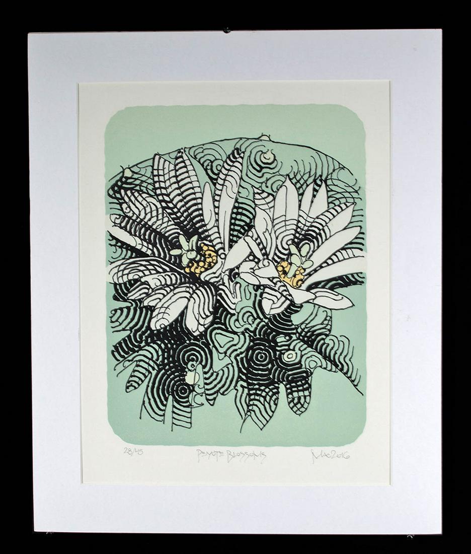 Signed El Mac Lithograph - "Peyote Blossoms" (2016) (1 of 4)