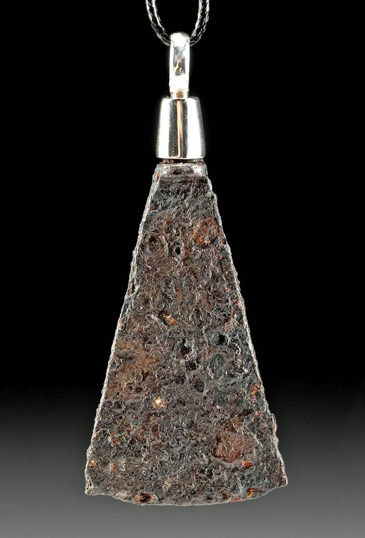 Silver Pendant w/ 8th C. Viking Iron Arrowhead (1 of 3)