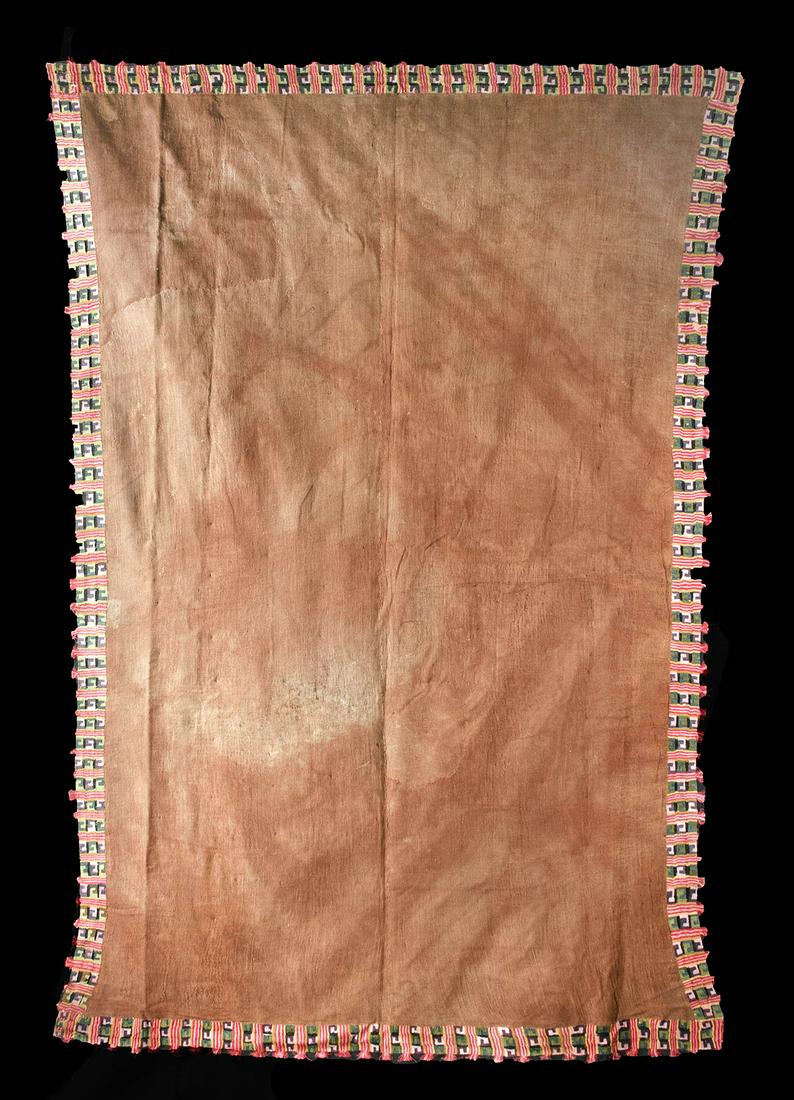 Proto Nazca Polychrome Gauze Panel w/ Fringe Edge (1 of 5)